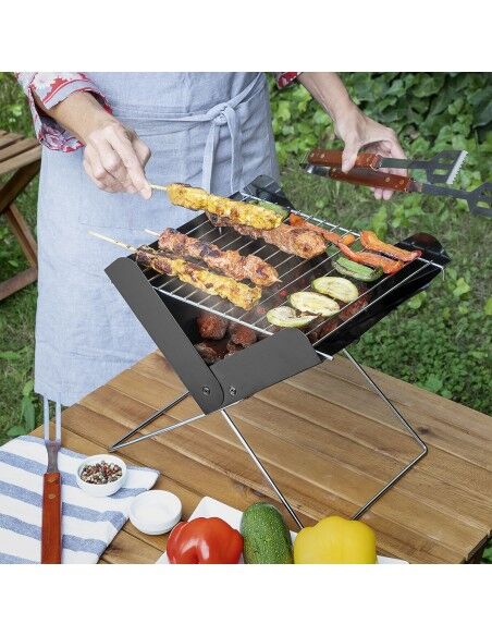 Mini Barbecue a Carbone Pieghevole Portatile Foldecue InnovaGoods - 1